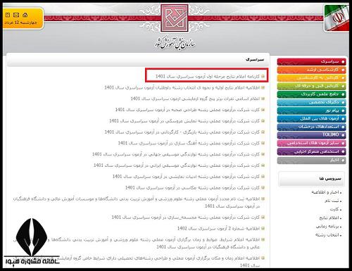 نتایج اولیه کنکور سراسری 1402